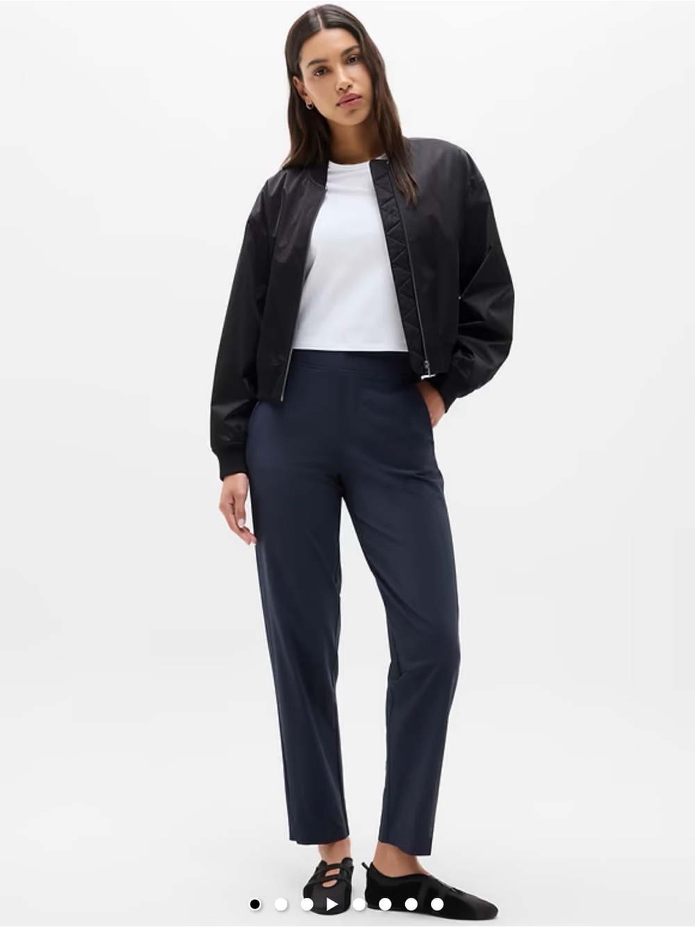 Athleta NWT BROOKLYN MID RISE ANKLE PANT $129 Navy